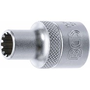 BGS Steckschlüssel-Einsatz Gear Lock - Antrieb Innenvierkant 12,5 mm (1/2") - SW 9 mm - 10209_100380