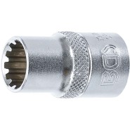 BGS Steckschlüssel-Einsatz Gear Lock - Antrieb Innenvierkant 12,5 mm (1/2") - SW 13 mm - 10213_100395