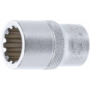 BGS Steckschlüssel-Einsatz Gear Lock - Antrieb Innenvierkant 12,5 mm (1/2") - SW 15 mm - 10215_100401