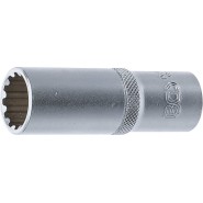 BGS Steckschlüssel-Einsatz Gear Lock, tief - Antrieb Innenvierkant 12,5 mm (1/2") - SW 18 mm - 10258_100433