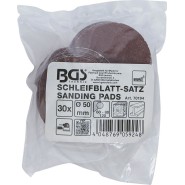 BGS Schleifblatt-Satz für Exzenterschleifer  50 mm K 60-80-120 30-tlg. - 70194