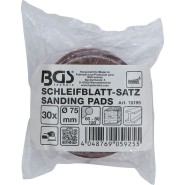 BGS Schleifblatt-Satz für Exzenterschleifer  75 mm K 60-80-120 30-tlg. - 70195