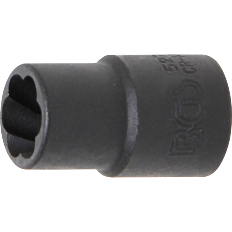 BGS Spiral-Profil-Steckschlüssel-Einsatz / Schraubenausdreher - Antrieb Innenvierkant 10 mm 3/8 - SW 11 mm - 5271