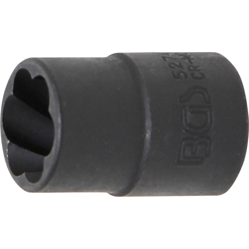 BGS Spiral-Profil-Steckschlüssel-Einsatz / Schraubenausdreher - Antrieb Innenvierkant 10 mm 3/8 - SW 14 mm - 5274