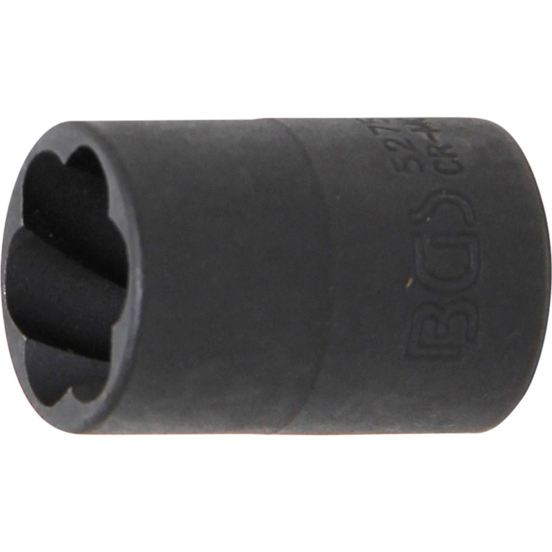 BGS Spiral-Profil-Steckschlüssel-Einsatz / Schraubenausdreher - Antrieb Innenvierkant 10 mm 3/8 - SW 15 mm - 5275