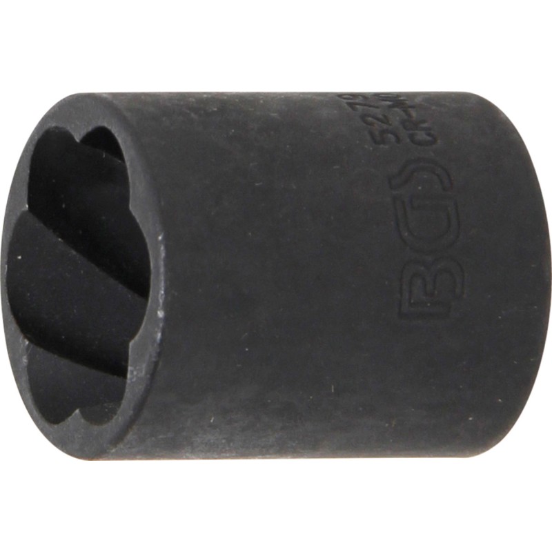 BGS Spiral-Profil-Steckschlüssel-Einsatz / Schraubenausdreher - Antrieb Innenvierkant 10 mm 3/8 - SW 19 mm - 5279