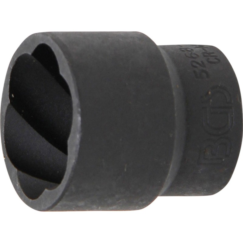 BGS Spiral-Profil-Steckschlüssel-Einsatz / Schraubenausdreher - Antrieb Innenvierkant 125 mm 1/2 - SW 24 mm - 5268-24
