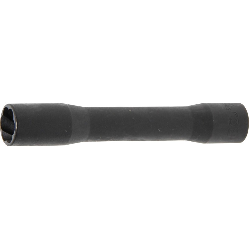 BGS Spiral-Profil-Steckschlüssel-Einsatz / Schraubenausdreher tief - Antrieb Innenvierkant 125 mm 1/2 - SW 17 mm - 5264-17