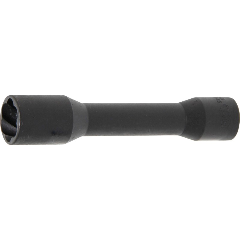 BGS Spiral-Profil-Steckschlüssel-Einsatz / Schraubenausdreher tief - Antrieb Innenvierkant 125 mm 1/2 - SW 21 mm - 5264-21