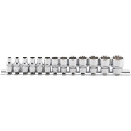 BGS Steckschlüssel-Einsatz-Satz Gear Lock - Antrieb Innenvierkant 63 mm 1/4 - 13-tlg. - 2150