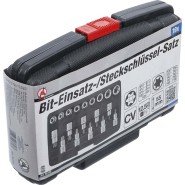BGS Bit-Einsatz-/Steckschlüssel-Satz - Antrieb Innensechskant 125 mm 1/2 - T-Profil für Torx / E-Profil - 19-tlg. - 95100