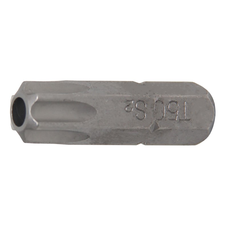 BGS Bit - Länge 30 mm - Antrieb Auensechskant 8 mm 5/16 - T-Profil für Torx mit Bohrung T50 - 4450