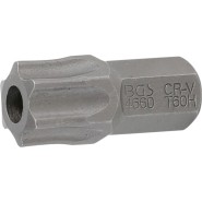 BGS Bit - Länge 30 mm - Antrieb Auensechskant 10 mm 3/8 - T-Profil für Torx mit Bohrung T60 - 4660