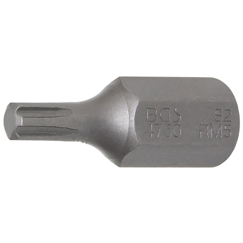 BGS Bit - Antrieb Auensechskant 10 mm 3/8 - Keil-Profil für RIBE M5 - 4760