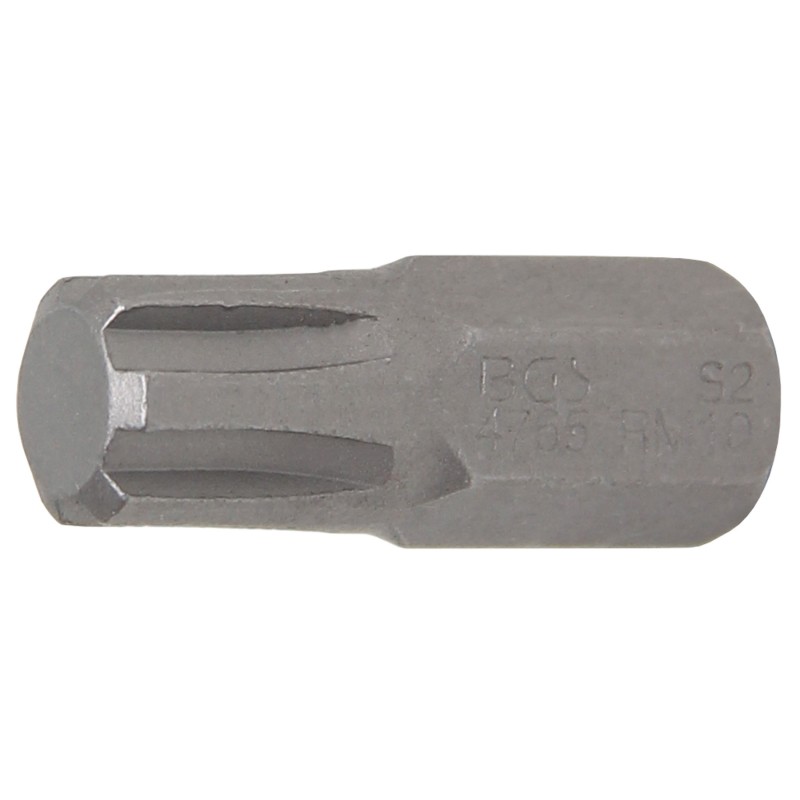 BGS Bit - Antrieb Auensechskant 10 mm 3/8 - Keil-Profil für RIBE M10 - 4765