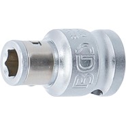 BGS Bit-Adapter mit Haltekugel - Innenvierkant 10 mm (3/8") - Innensechskant 6,3 mm (1/4") - 8225_111314
