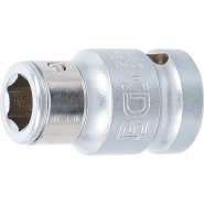 BGS Bit-Adapter mit Haltekugel - Innenvierkant 12,5 mm (1/2") - Innensechskant 10 mm (3/8") - 290_111337