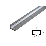 Sauter Profilschiene ELOXIERT - Reststück 15-18 mm - AF-REST-ELOX