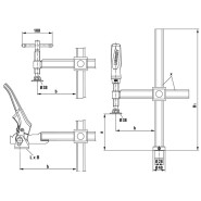Bessey Spannelement variabel für Werkbänke 200 mm Knebelgriff - BE-TWV16-20-15K