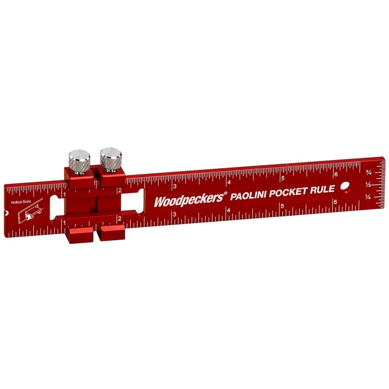 Woodpeckers Paolini Pocket Rule Aluminium 150 mm - W-PPR-150-19