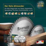 Bayerwald 119-21601 HOLZ ALLROUND Tisch-Kreissägeblatt Set 216