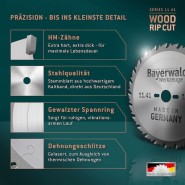 Bayerwald HM Kreissägeblatt mit Spanabweiser 216 x 2.6/1.6 x 30mm  Z14 FZ - 111-41009