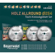 Bayerwald Kreissägeblatt-Set 254mm Allround Holz - 119-25401