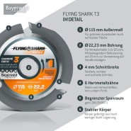 Bayerwald Flying Shark Hartmetall Frässcheibe -  115 x 2223 mm Z3 - 116-26010