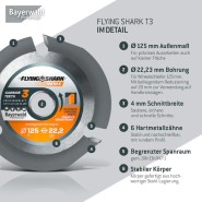 Bayerwald Flying Shark - Hartmetall Frässcheibe -  125 x 2223 mm Z3 - 116-26017