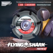 Bayerwald 116-26024 Flying Shark - Hartmetall Frässcheibe -  115 x 2223 mm Z6