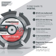 Bayerwald Flying Shark - Hartmetall Frässcheibe -  125 x 2223 mm Z6 - 116-26031