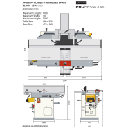 Axminster AP260SPT Spiralhobelmaschine / Dickenhobelmaschine Professional - 107807