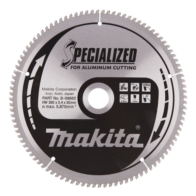 Makita Kreissägeblatt für Aluminium 260x2.3x30mm TF neg. Z100 - B-09662