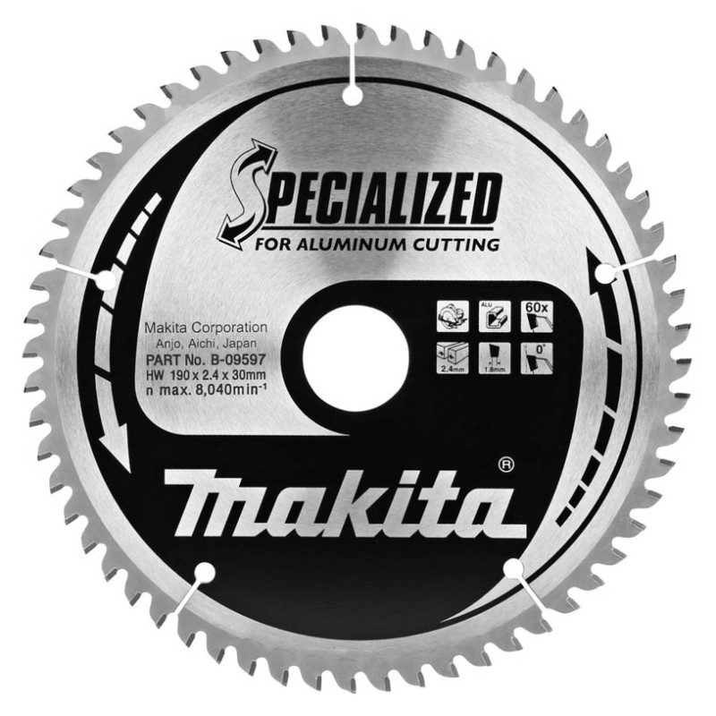 Makita SPECIALIZED Kreissägeblatt für Aluminium 190 x 30 mm Z60 - B-09597