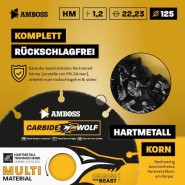 Amboss Carbide Wolf HM Trennscheibe 125 x 1.2 x 22.2mm - 861-110090