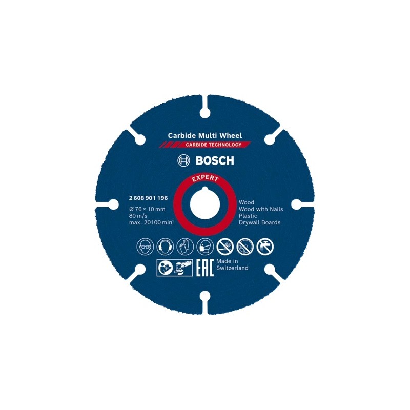 Bosch EXPERT Carbide Multi Wheel Trennscheibe 76mm für Mini-Winkelschleifer - 2608901196