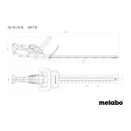 Metabo HS 18 LTX 55  Akku-Heckenschere 2 x 2 Ah  Ladegerät SC 30- 601719850