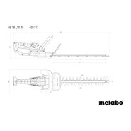 Metabo HS 18 LTX 45  Akku-Heckenschere solo im Karton - 601717850