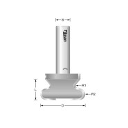 Titmann Griffmuldenfräser R 2 mm - TI-SFPC45-12