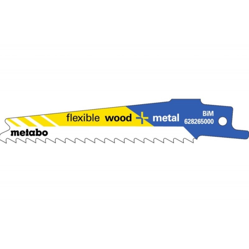 Metabo Säbelsägeblatt flexible wood  metal 100 x 09 mm - 5 Stk. - 628265000