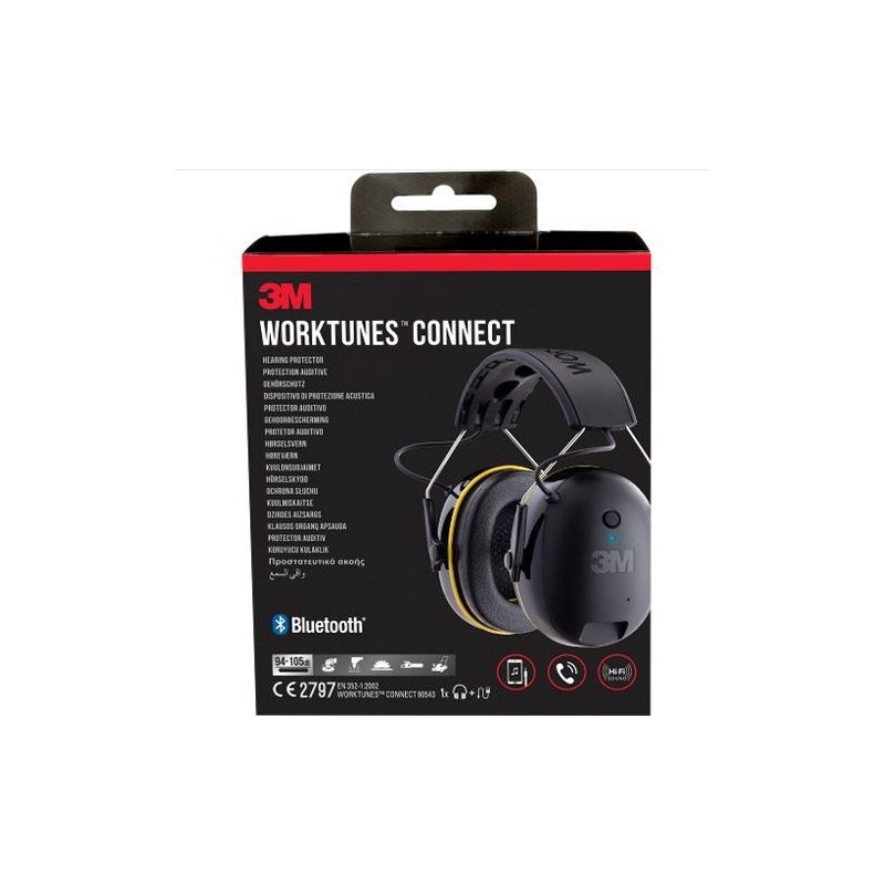 3M Kapselgehörschutz WorkTunes Connect mit Bluetooth 90543EC1 - 7100268919