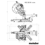 Metabo KGS 305 M Kapp- und Gehrungssäge 305 mm - 613305180 neues Modell