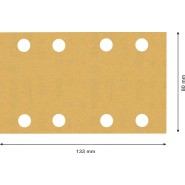 Bosch EXPERT C470 Schleifpapier mit 8 Loch für Schwingschleifer 80x133 mm K180 - 2608900882