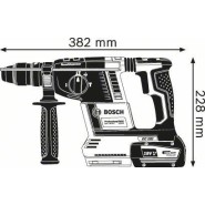 Bosch GBH 18V-26 F Akku-Bohrhammer mit Staubabsaugsystem GDE 18V-16 2 x 6Ah - 0611910004