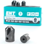 ENT Aufstecksenker-Set ENT 5-teilig HSS  25 - 45 mm - E-26518