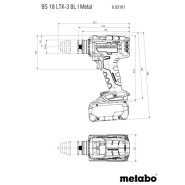 Metabo BS 18 LTX 3 BL I Metal Akku-Bohrschrauber 2 x 5.5Ah - 603181660