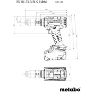 Metabo BS 18 LTX-3 BL Q I Metal Akku-Bohrschrauber 2 x 5.5Ah - 603180660