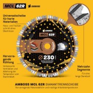 Amboss MCL 62R Diamant Trennscheibe 230 x 2.8 x 22.2 mm - 862-62035