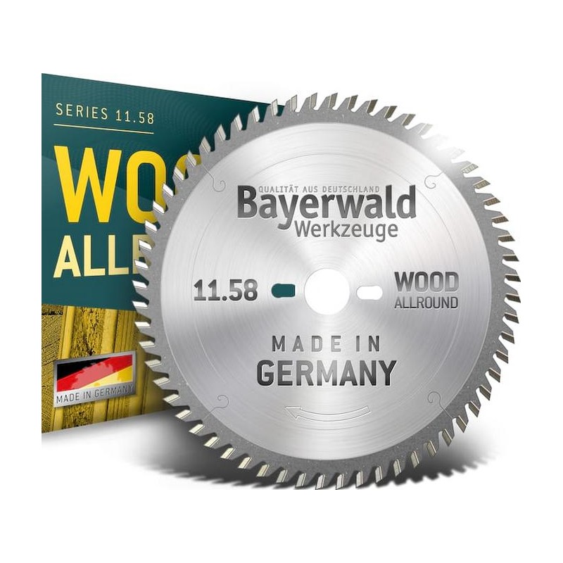 Bayerwald HM Kreissägeblatt - 254 x 28 x 30 mm WZ negativ 80 Zähne - 111-58123