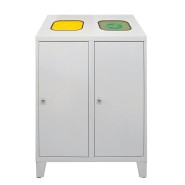 TOOLPORT Recycling-Abfallsammler mit 2 verzinkten Behältern - 90-4-5443